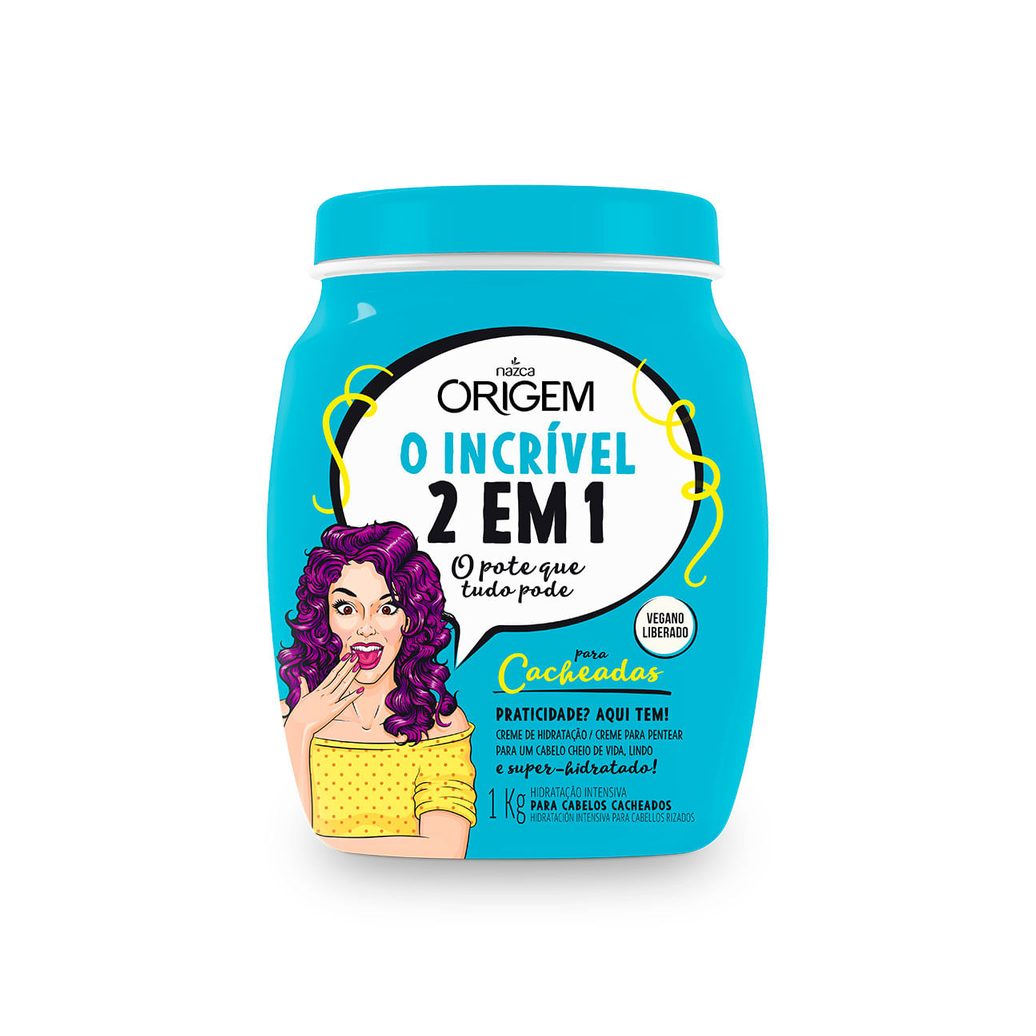 Creme de Tratamento Capilar Origem O Incrível 2 em 1 Cacheados Vegano 1Kg