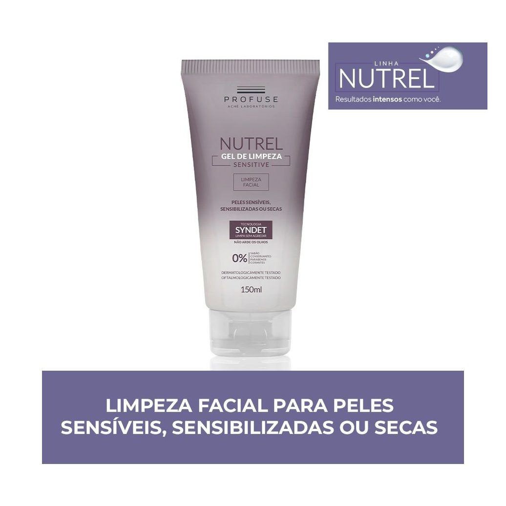 Gel de Limpeza Facial Profuse Nutrel Sensitive 150ml