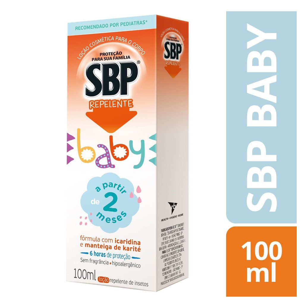 Repelente SBP Baby Bebê Sem Perfume Loção 100ml