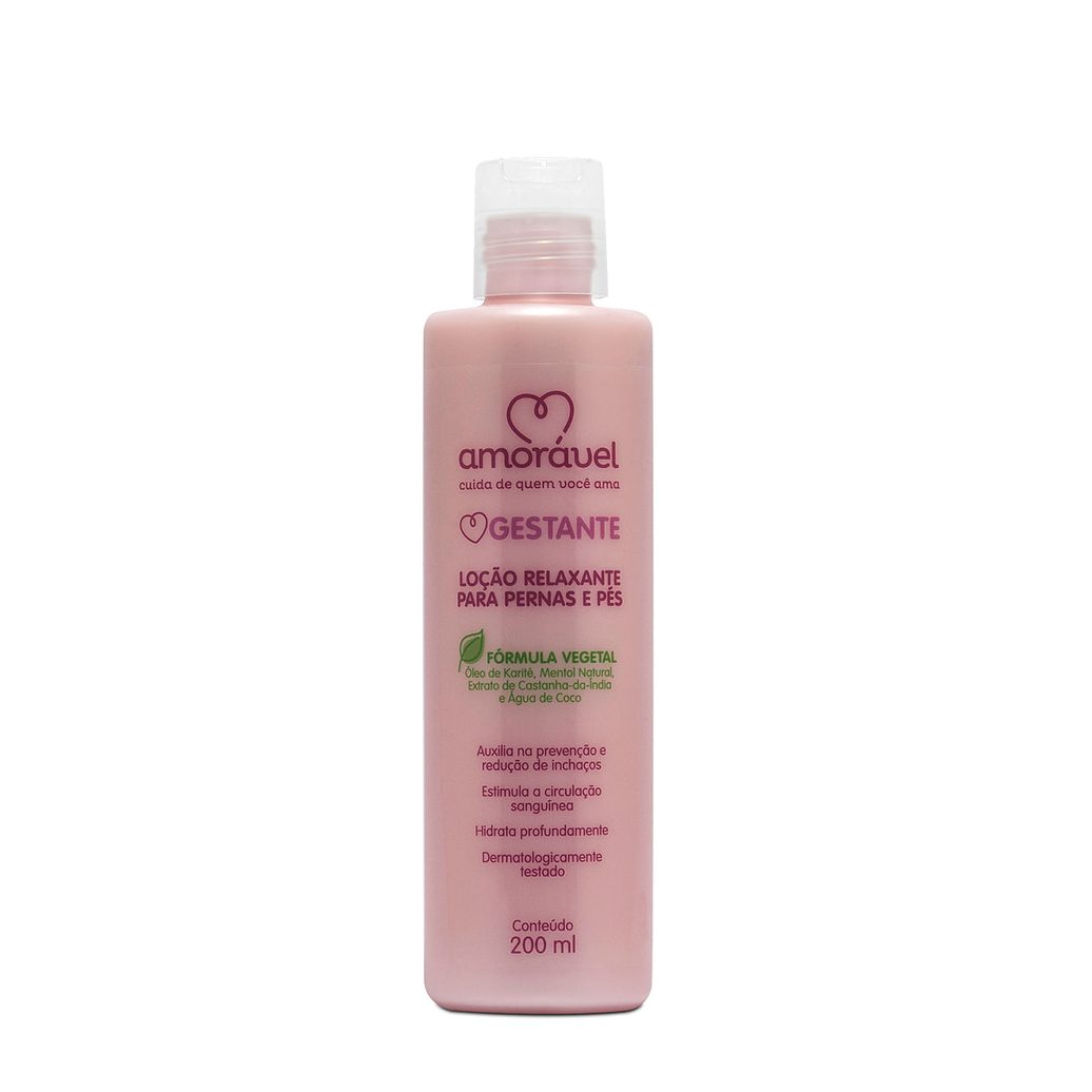 Loção Relaxante Amorável gestante Pernas e pés 200ml
