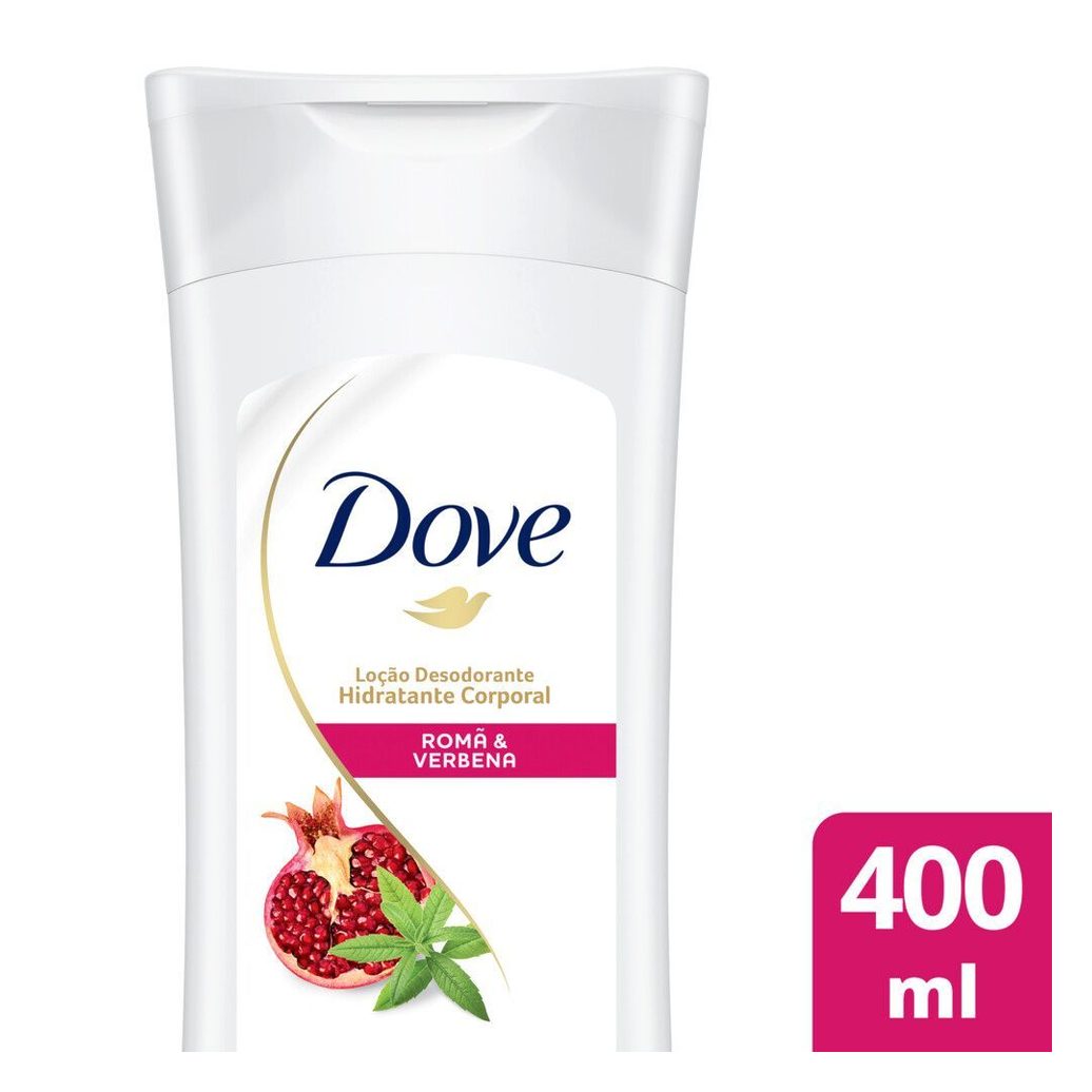 Loção Corporal Dove Romã e Verbena Hidratante Desodorante 24h 400ml