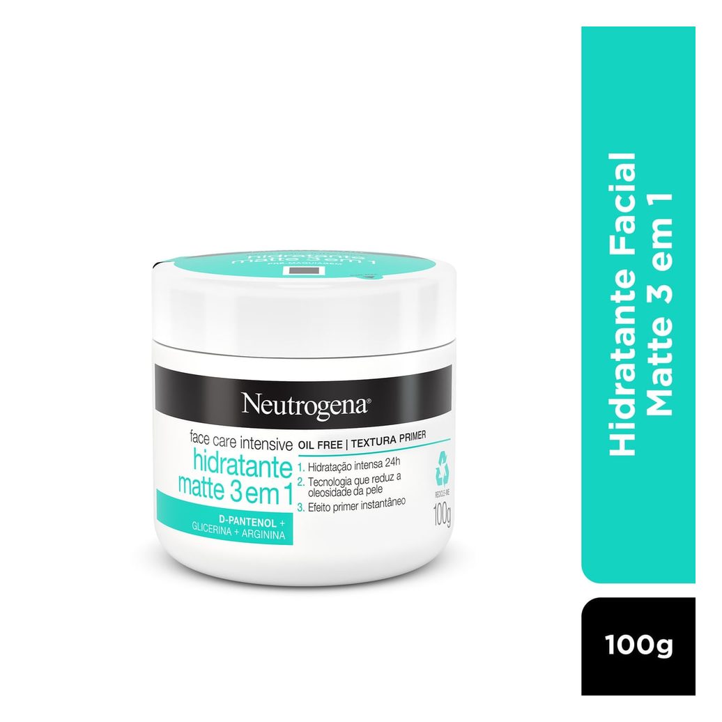 Creme Facial Neutrogena Face Care Intensive Matte 3 em 1 100g