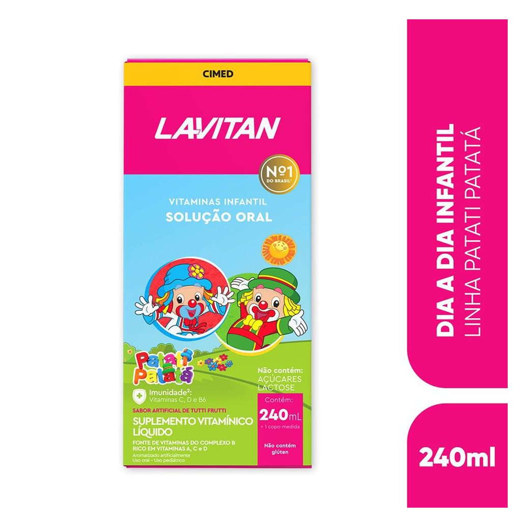 Vitamina Infantil Lavitan Solução Oral Tutti-Frutti Patati Patatá 240ML