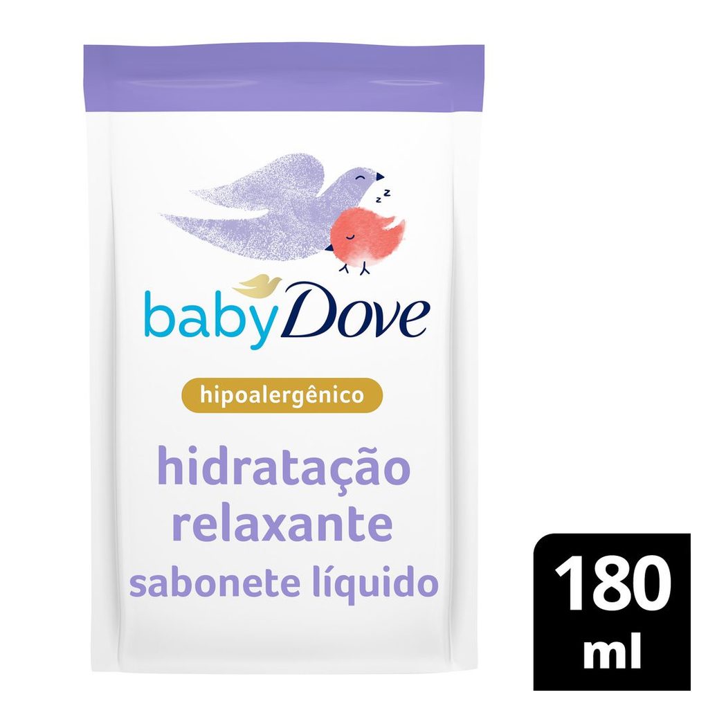 Sabonete Líquido Infantil Baby Dove Hidratação Relaxante Hora de Dormir Refil 180ml