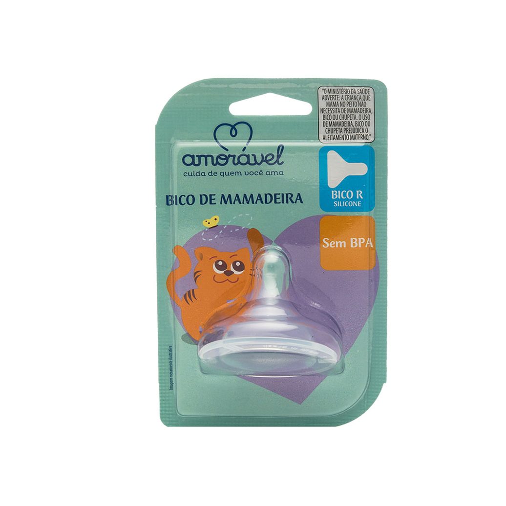 Bico Para Mamadeira Amorável Silicone Big