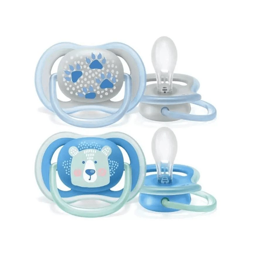 Chupeta Philips Avent Ultra Air de 6 a 18 meses Silicone Azul 2 Unidades