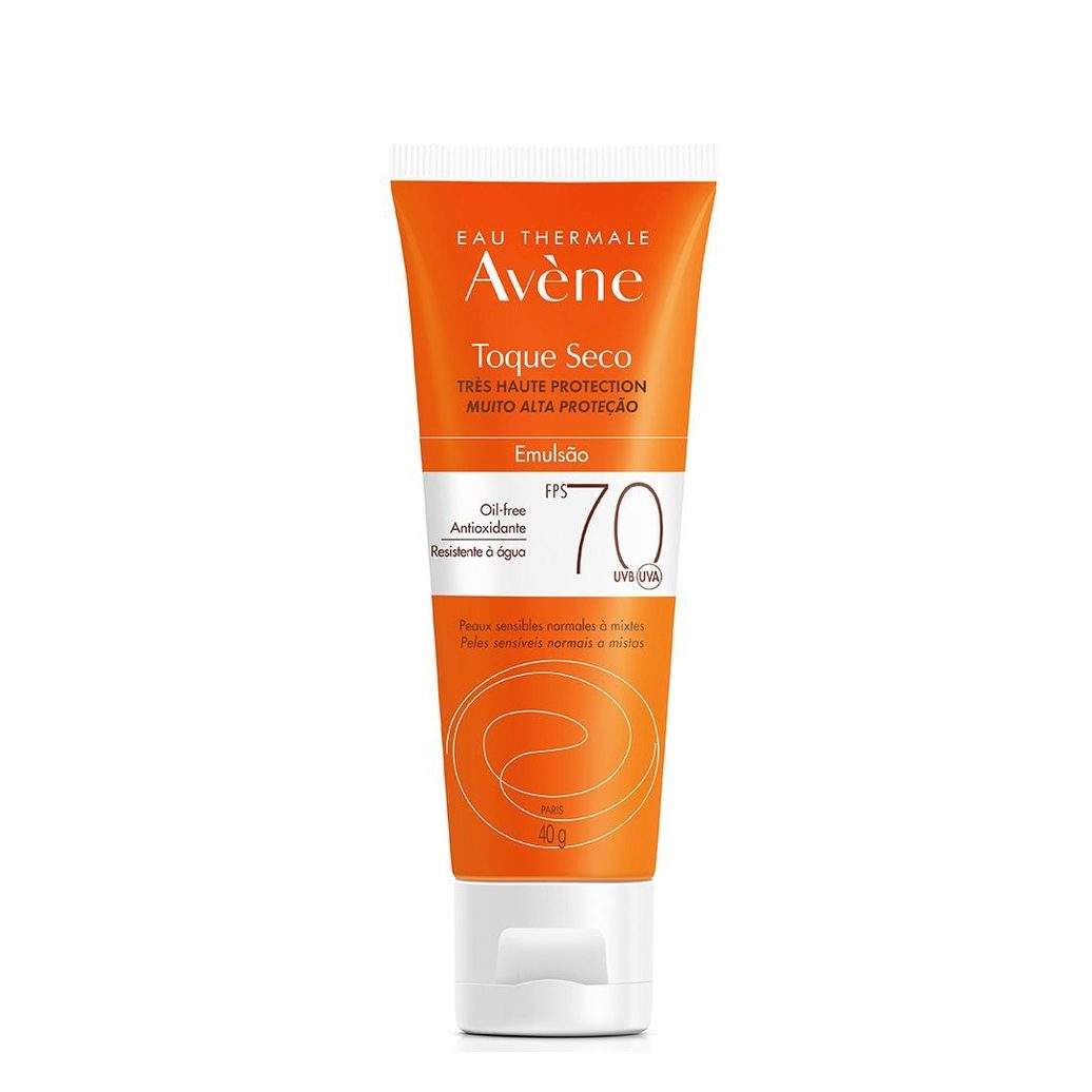 Protetor Solar Facial Avène Toque Seco FPS70 Emulsão 40g
