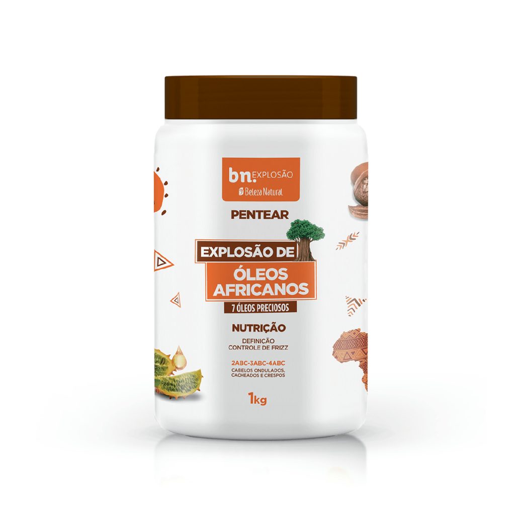 Creme de Pentear Beleza Natural Explosão de Óleos Africanos 1Kg