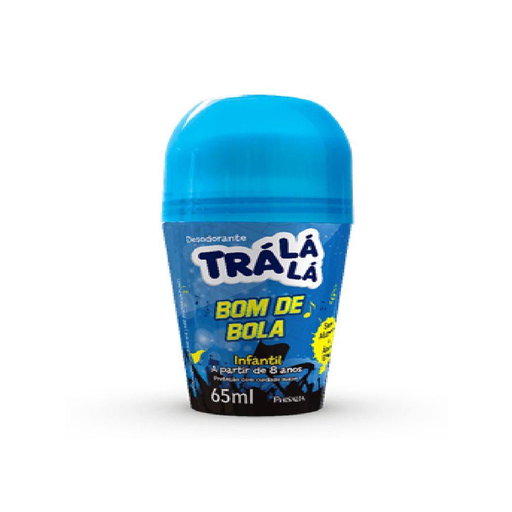 Desodorante Infantil Trá Lá Lá Bom de Bola +8anos Roll-On 65ml