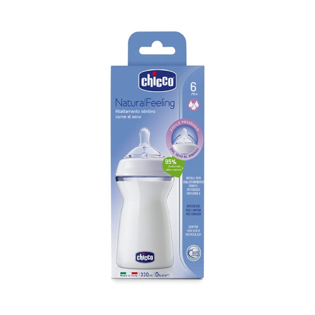 Mamadeira Chicco Step Up Bico Redondo +6 meses Fluxo Rápido 330ml 1 Unidade