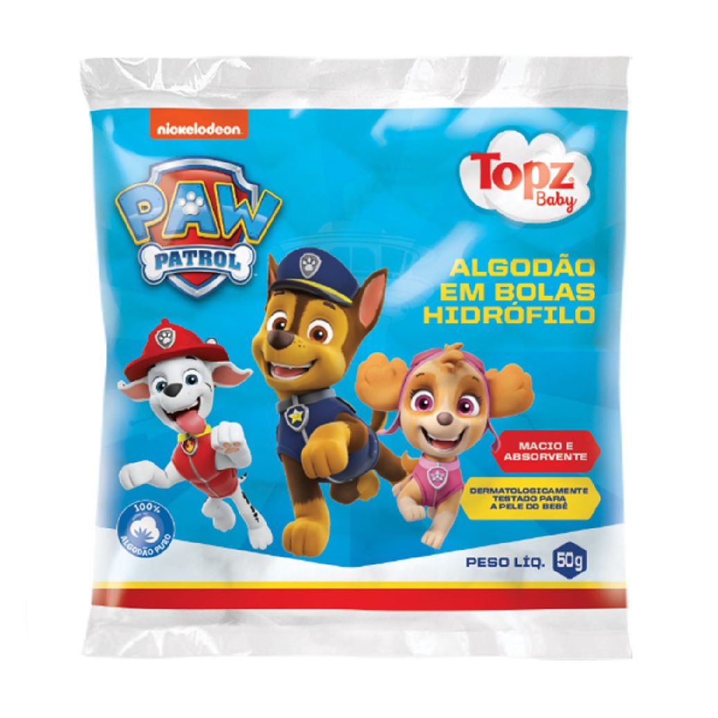Algodão em Bolas Topz Baby Patrulha Canina 50g