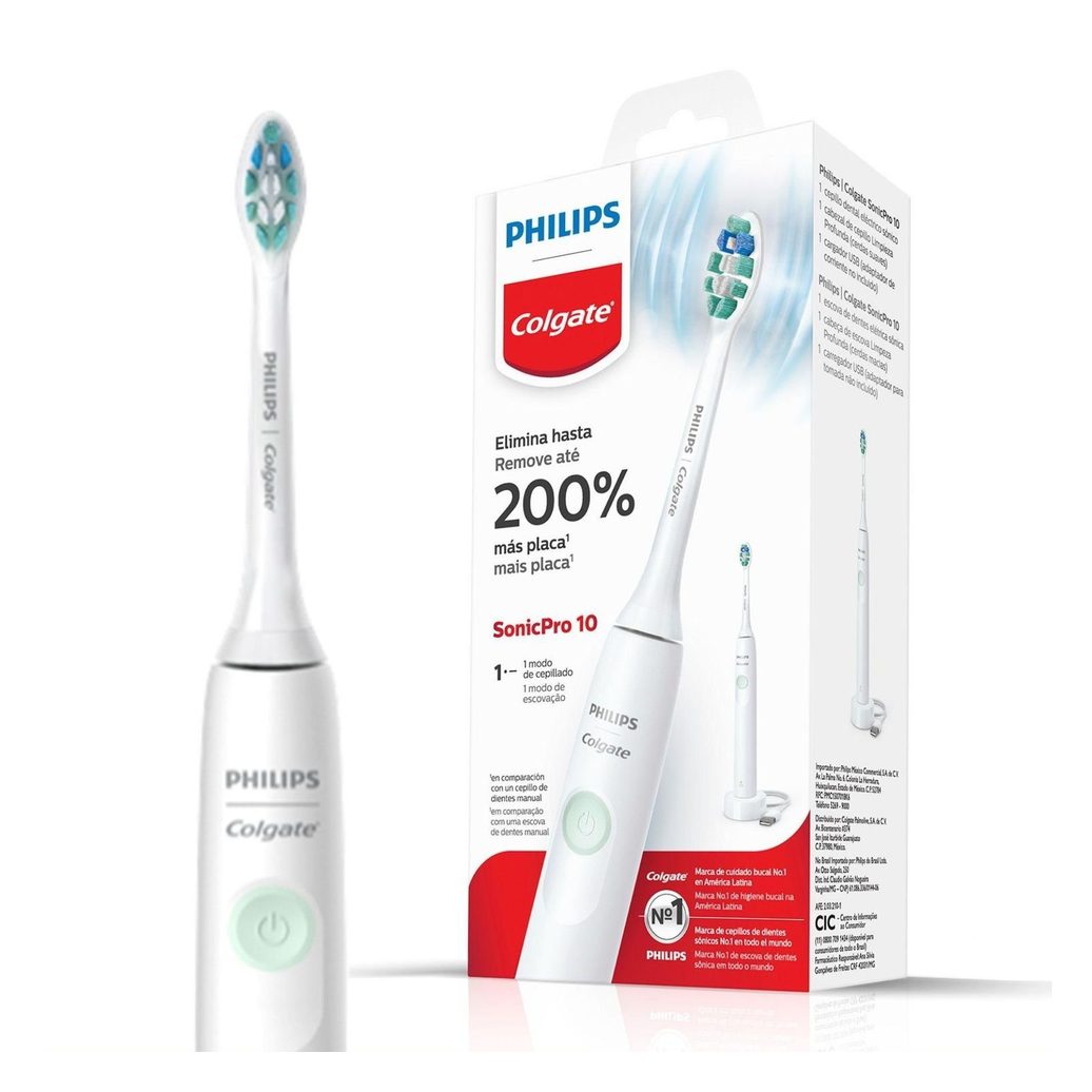 Refil para Escova Dental Elétrica Infantil Philips + Colgate SonicPro +3 anos 2 Unidades