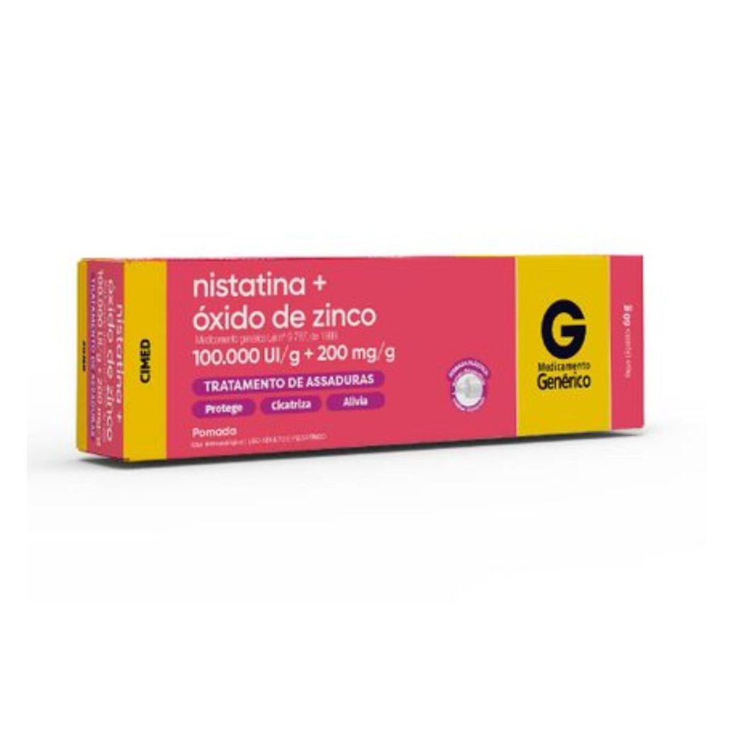Nistatina + Óxido de Zinco Pomada para Assadura 60g Genérico Cimed