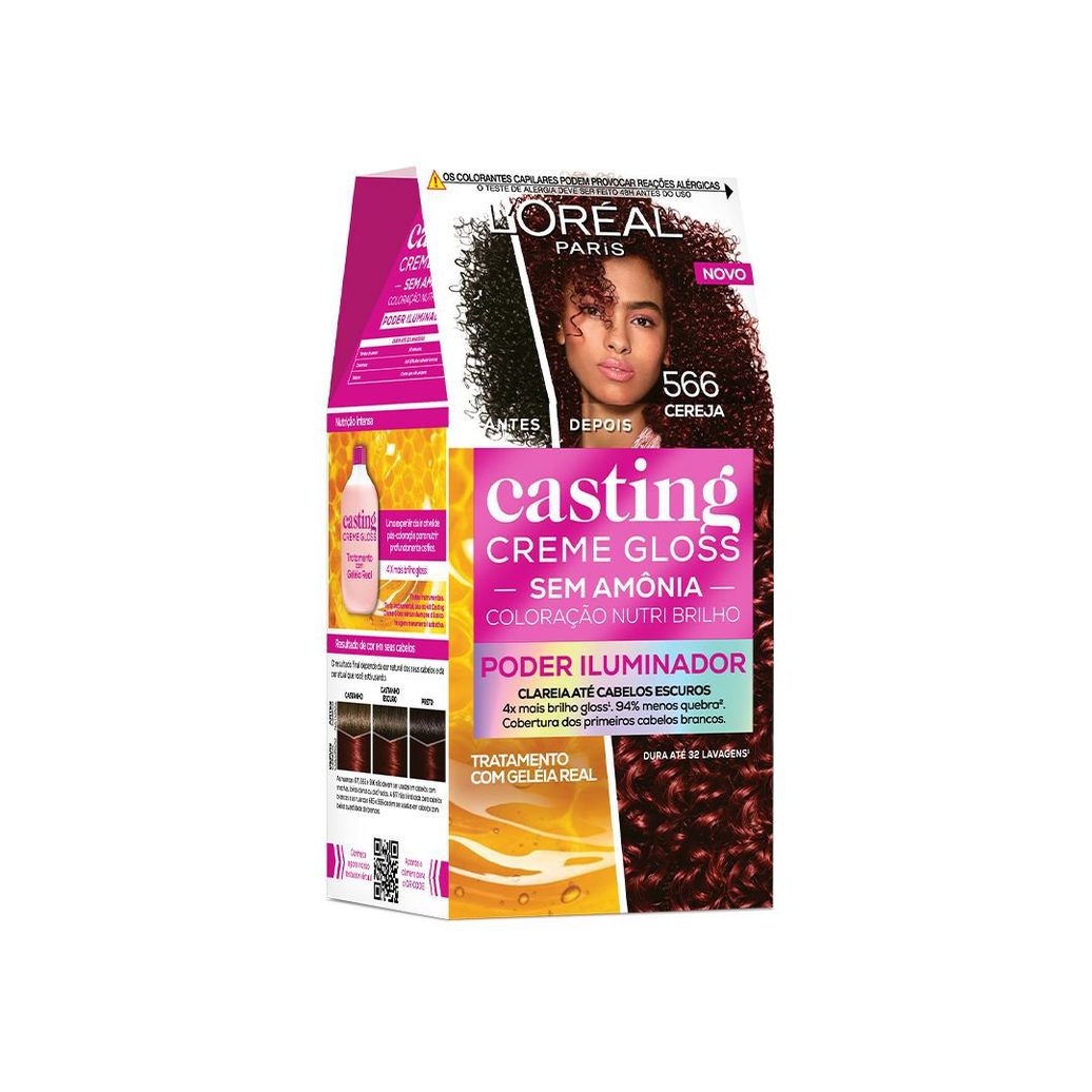 Tinta De Cabelo Casting Creme Gloss De L’oréal Paris 566 Cereja 246g