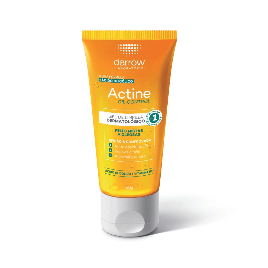 Gel de Limpeza Facial Darrow Actine Oil Control Peles Mistas a Oleosas 60g