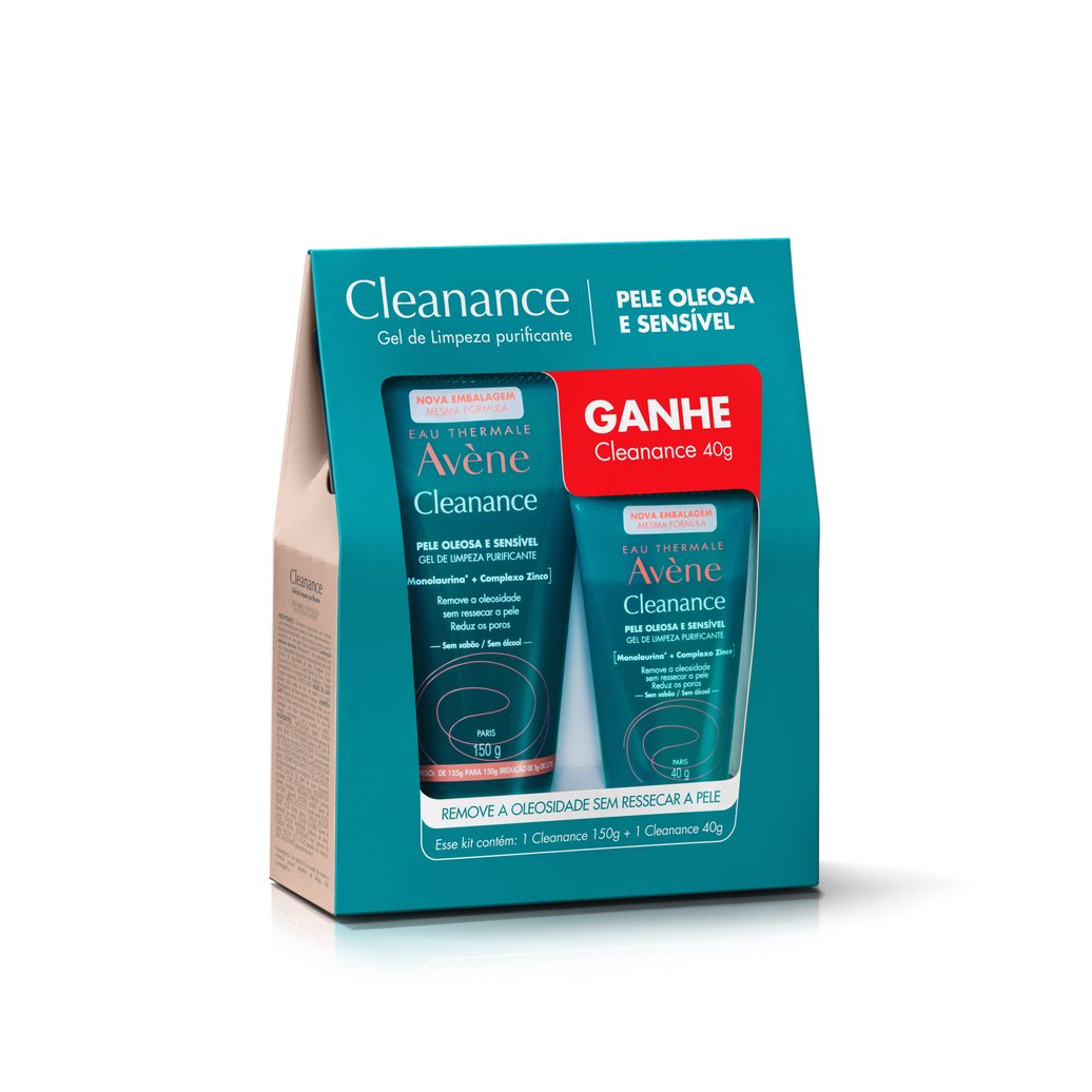 Kit Gel de Limpeza Facial Avène Cleanance Purificante 150g + Gel de Limpeza Facial Avène Cleanance Purificante40g