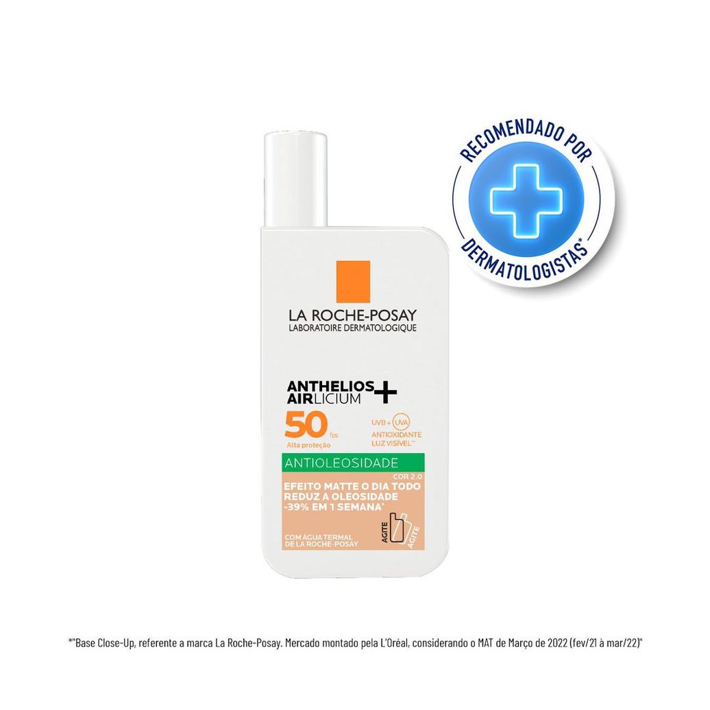 Protetor Solar Facial La Roche-Posay Anthelios Airlicium+ FPS50 Cor 2.0 40ml