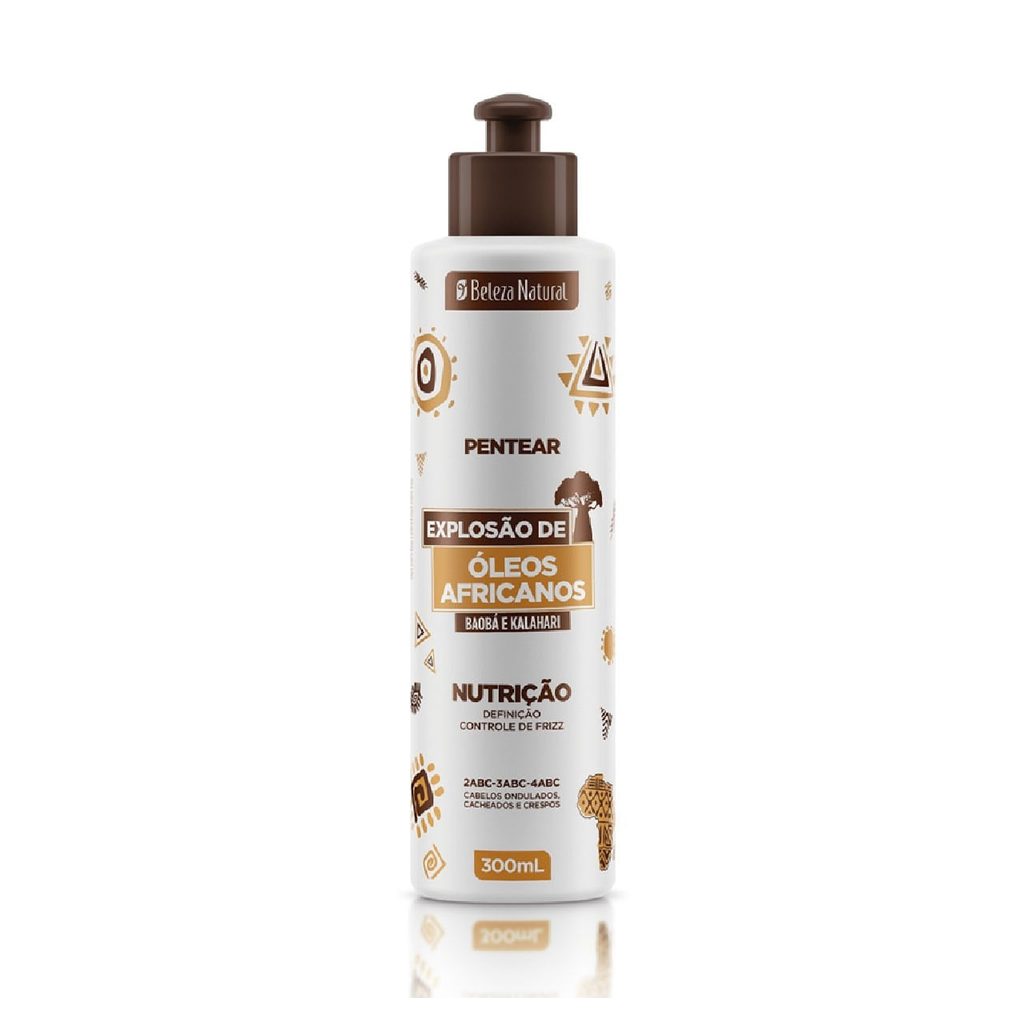 Creme Pentear Beleza Natural Óleos Africanos Nutrição 300ml