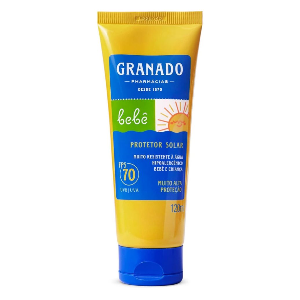 Protetor Solar Granado Bebê FPS70 Hipoalergênico Sem Perfume 120ml