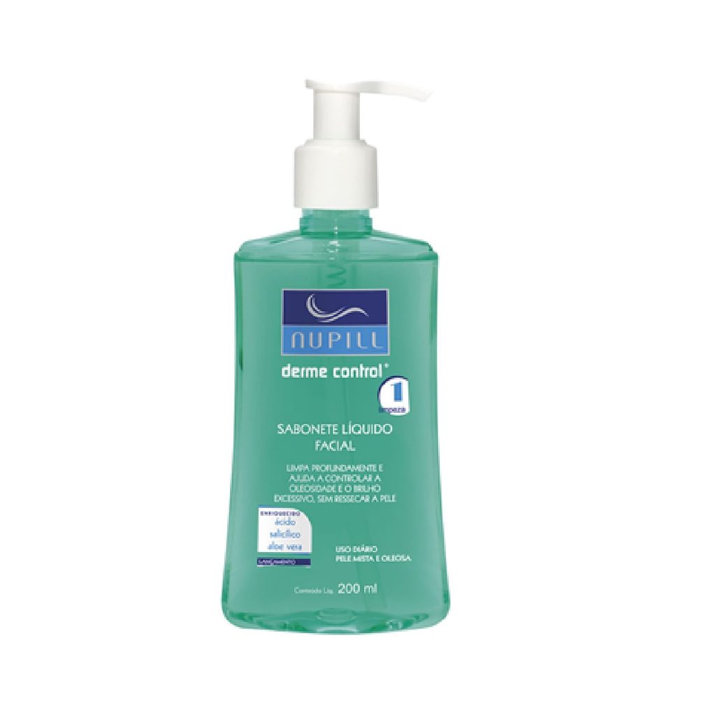 Sabonete Líquido Facial Nupill Derme Control Ácido Salicílico 200ml