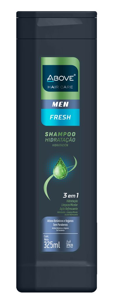 Shampoo Above Men Hair Care Fresh 3 em 1 325ml