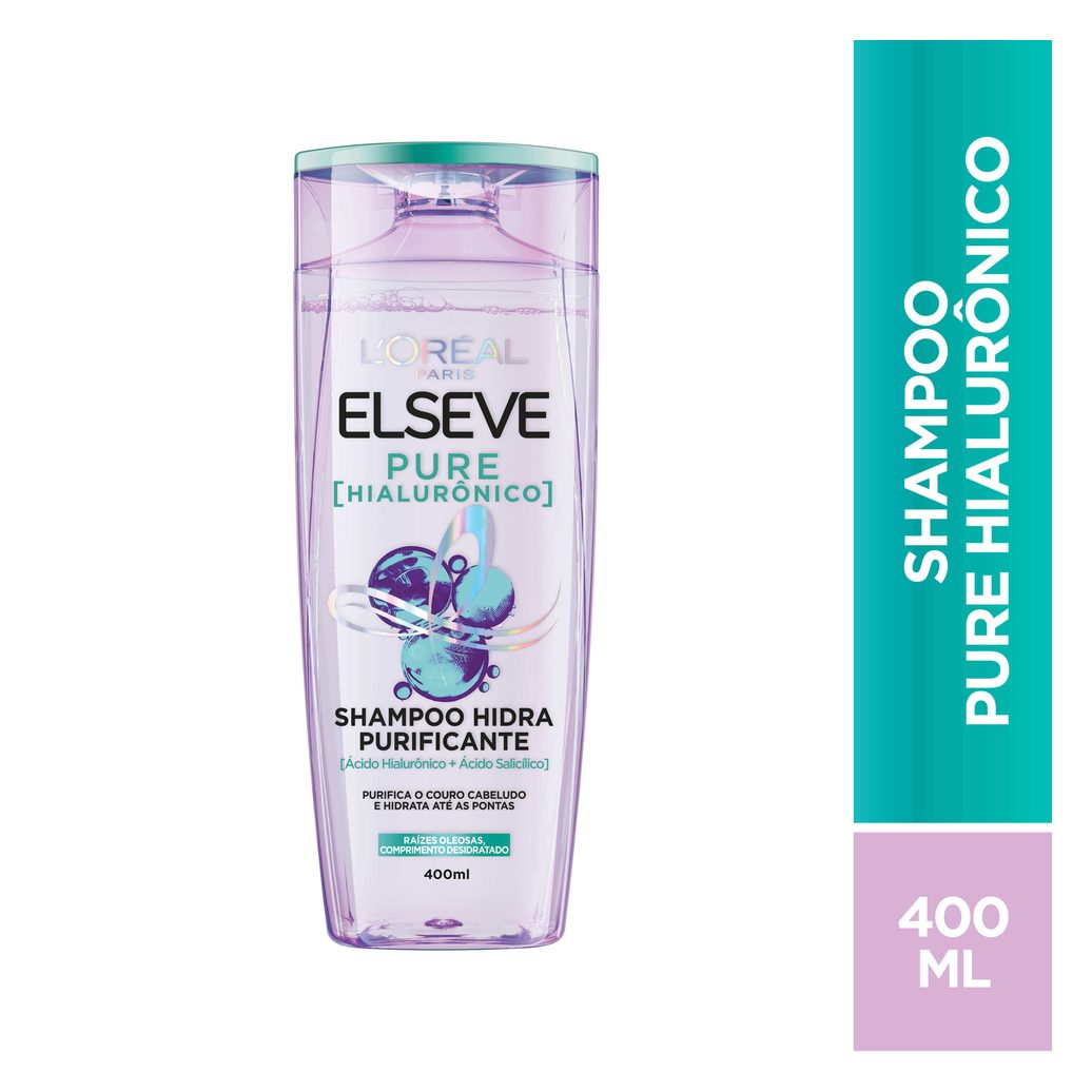 Shampoo Elseve Pure Hialurônico Hidra Purificante 400ml