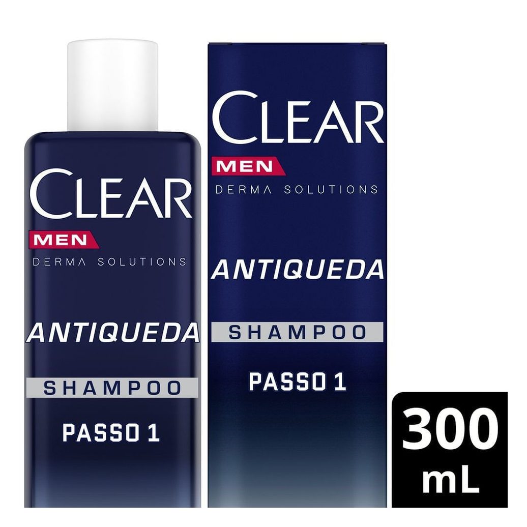 Shampoo Clear Men Derma Solutions Antiqueda Passo 1 300ml