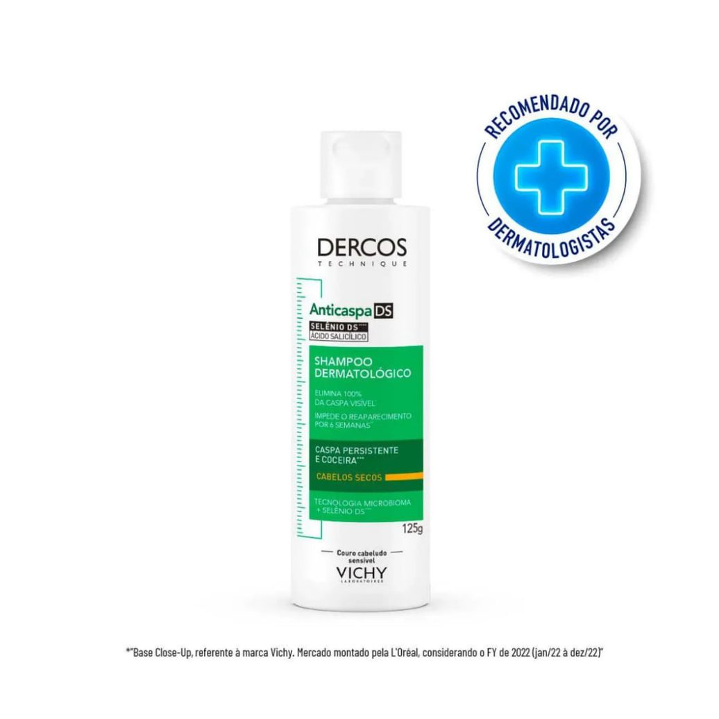 Shampoo Anticaspa Vichy Dercos Dermatológico Cabelos Secos 125ml