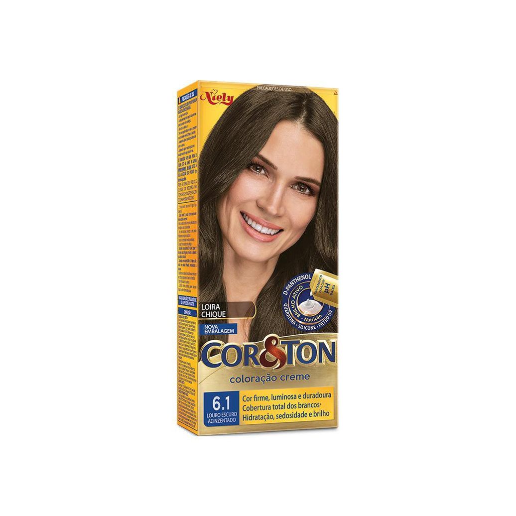Tintura Niely Cor&Ton Louro Escuro Acinzentado 6.1