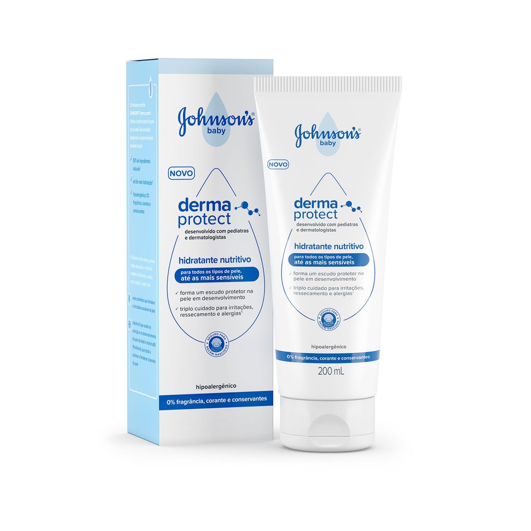 Loção Hidratante Infantil Johnson's Baby Derma Protect Bebê Nutritivo 200ml