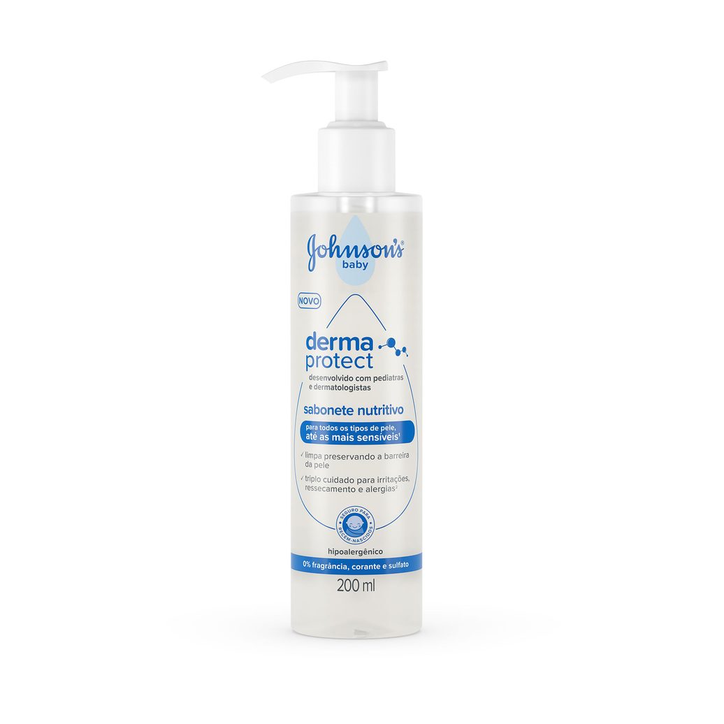 Sabonete Líquido Nutritivo Johnson's Baby Derma Protect Sem Fragrância 200ml