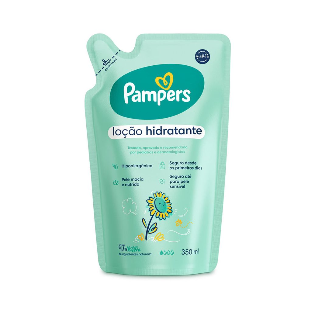 Loção Hidratante Infantil Pampers Bebê Girassol Hipoalergênica 350ml
