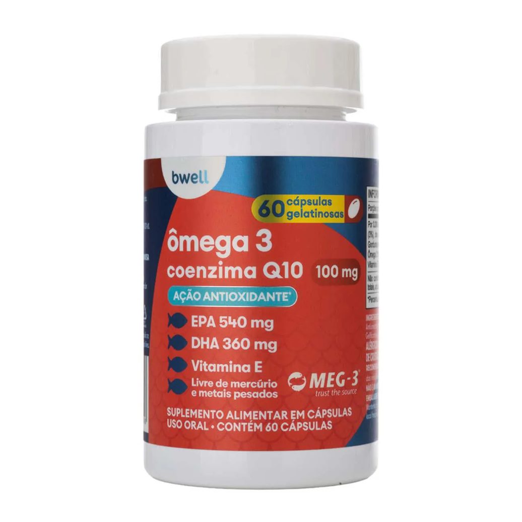 Ômega 3 bwell + Coenzima Q10 + Vitamina E 60 cápsulas