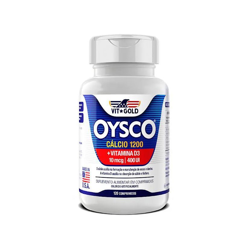 Oysco Cálcio 1200 mg + Vitamina D3 120 Comprimidos