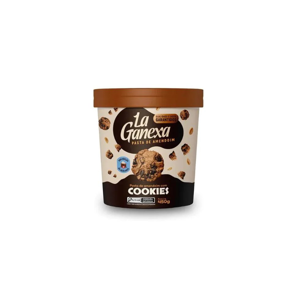 Pasta de Amendoim Cookies Cream 450G – La Ganexa