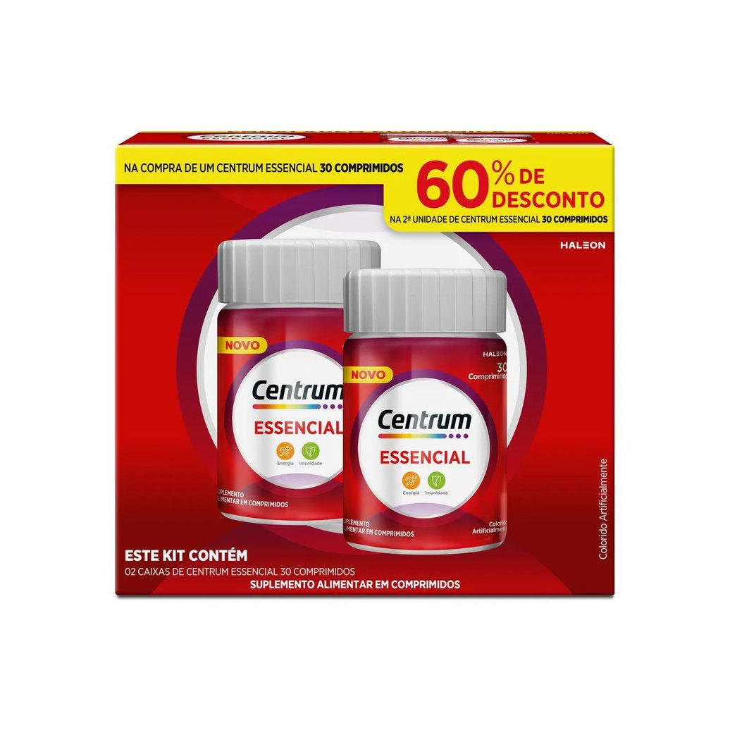 Polivitamínico Centrum Essencial 30 + 30 Comprimidos