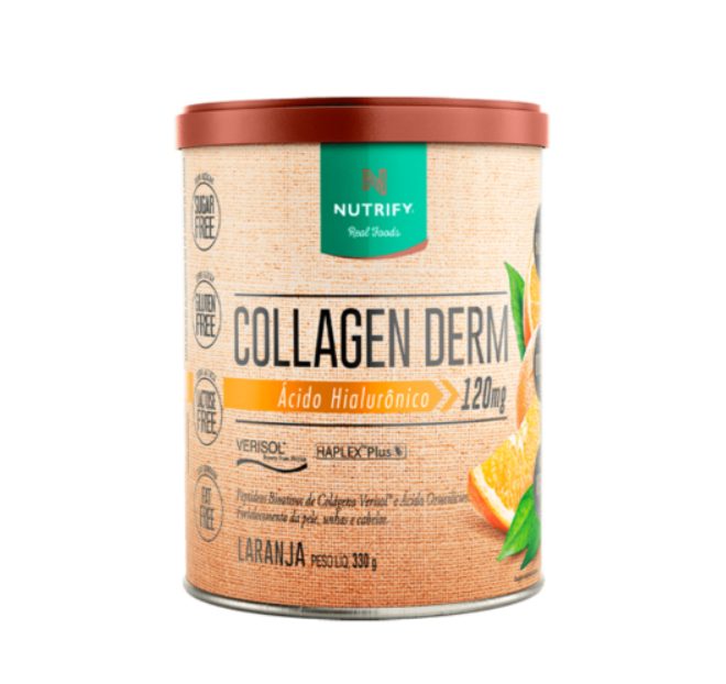 Colágeno Collagen Derm Nutrify sabor Laranja 330g