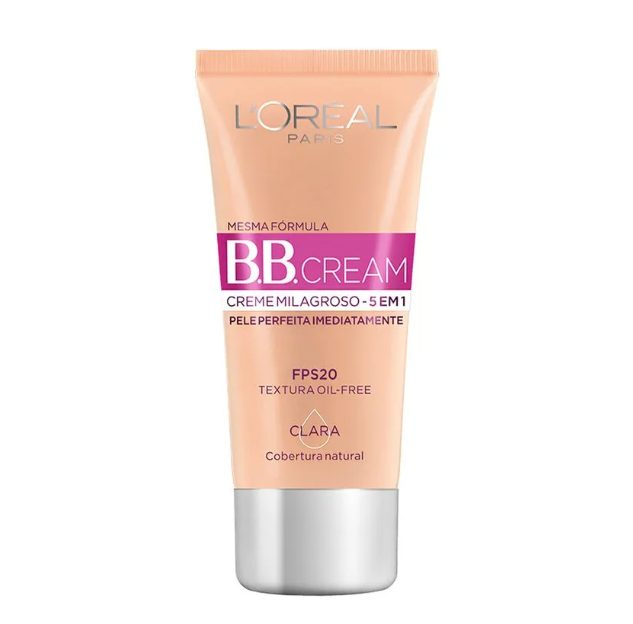 Base BB Cream L’Oréal Paris 5 em 1 Dermo Expertise Cor Clara FPS 20 30ml
