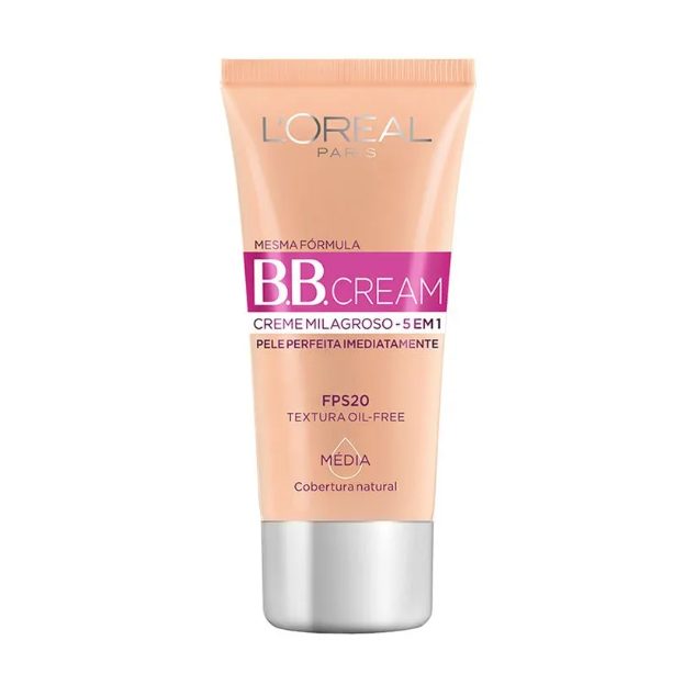 Base BB Cream L’Oréal Paris 5 em 1 Dermo Expertise Cor Média FPS 20 30ml