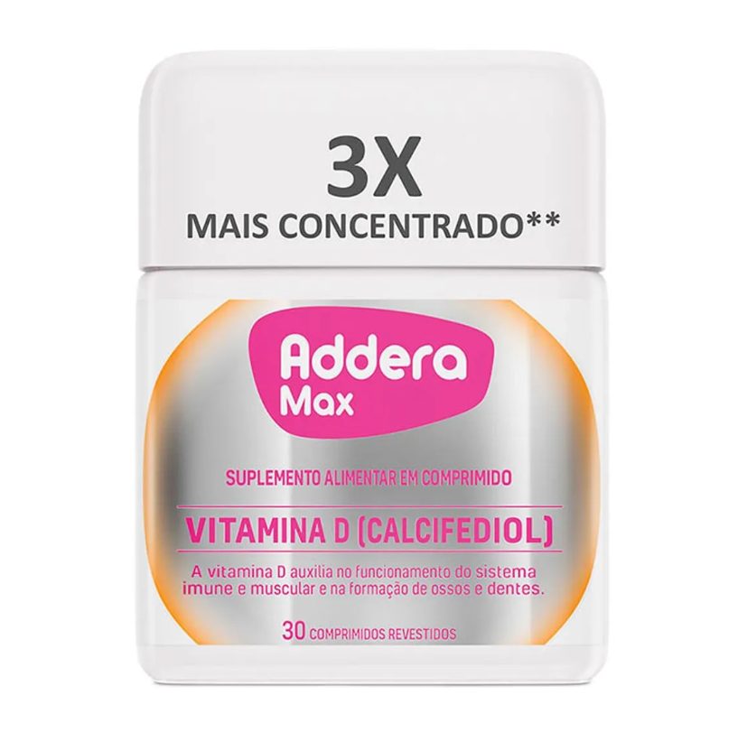 Suplemento Alimentar Vitamina D Addera Max 30 comprimidos