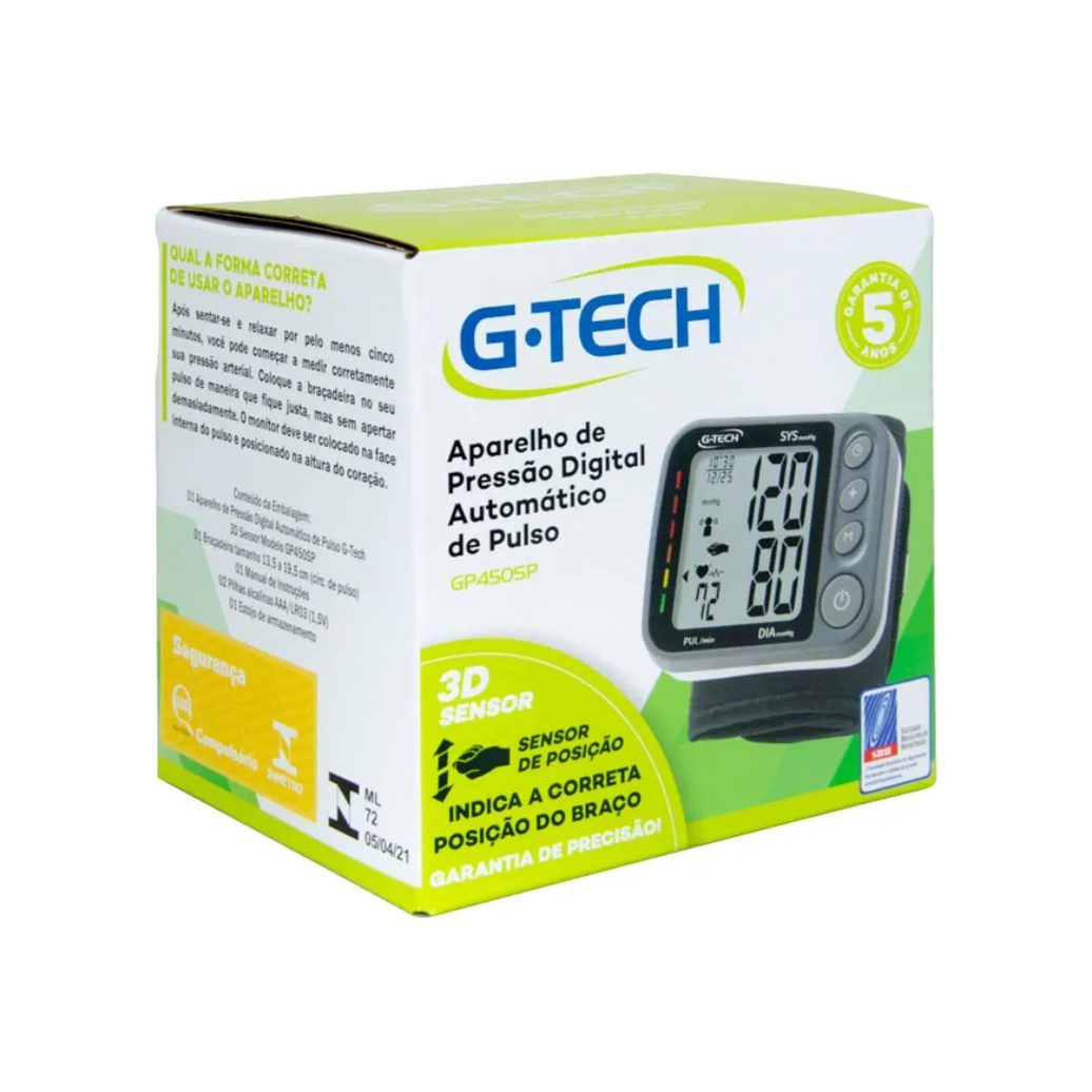 Ap G-tech Pressao Digital Automatico Pulso Gp450sp