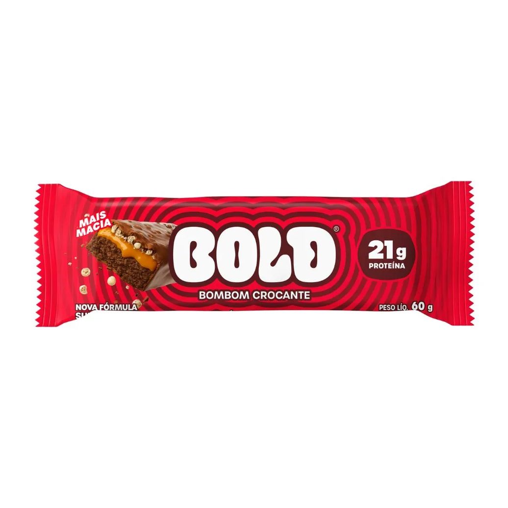 Barra De Proteína Bold Bombom Crocante 60g