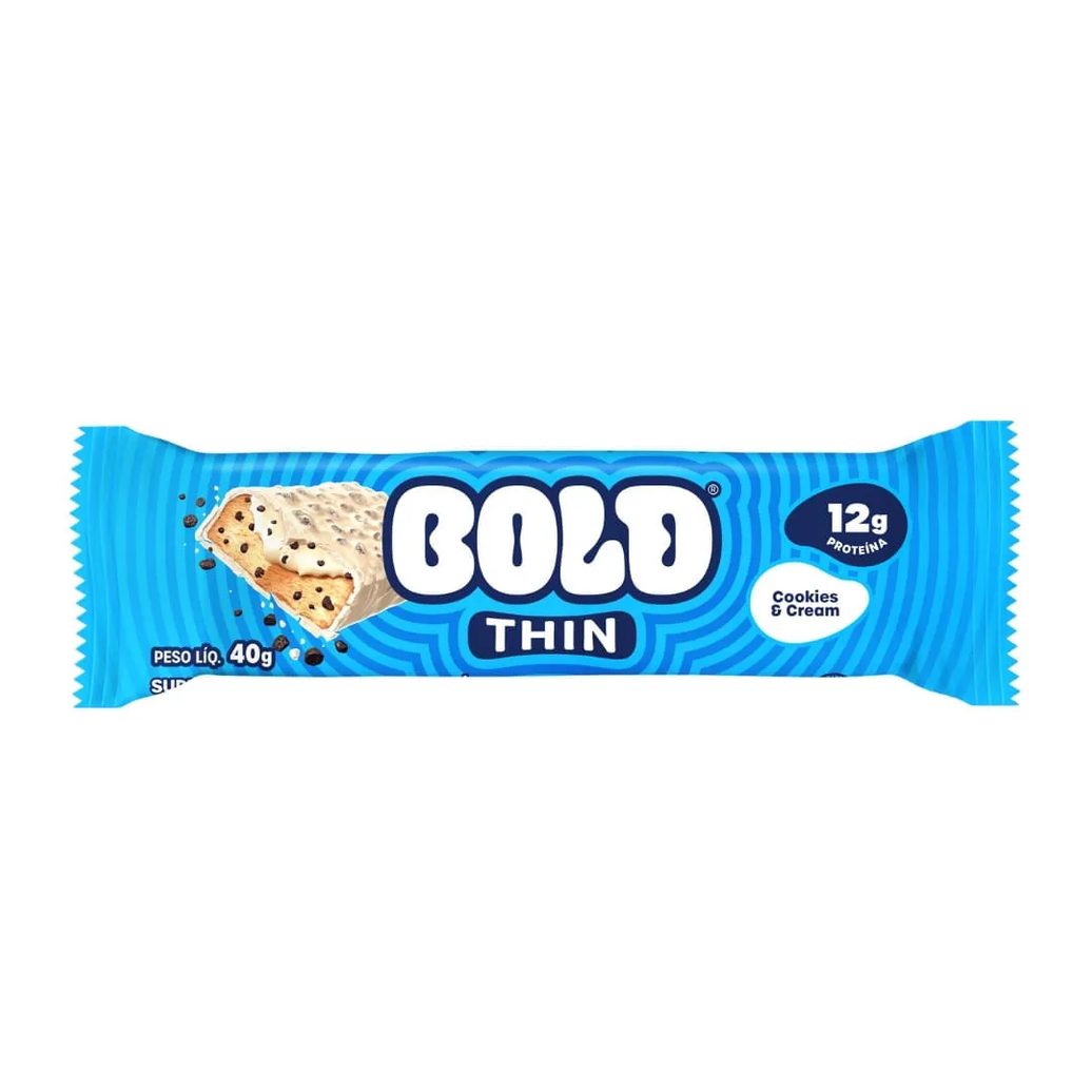 Barra De Proteína Bold Thin Cookies E Cream 40g