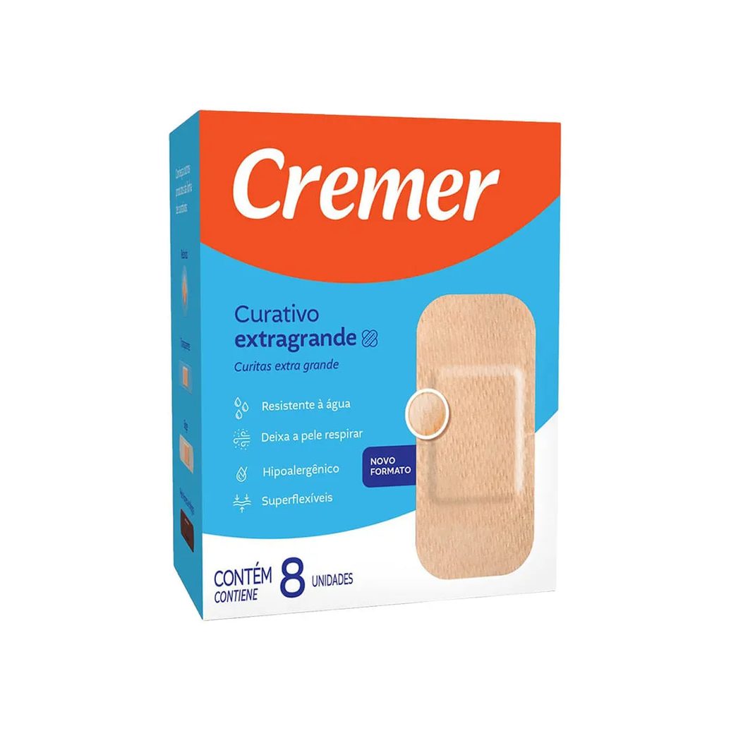 Curativo Cremer Bege Extragrande 8 Unidades