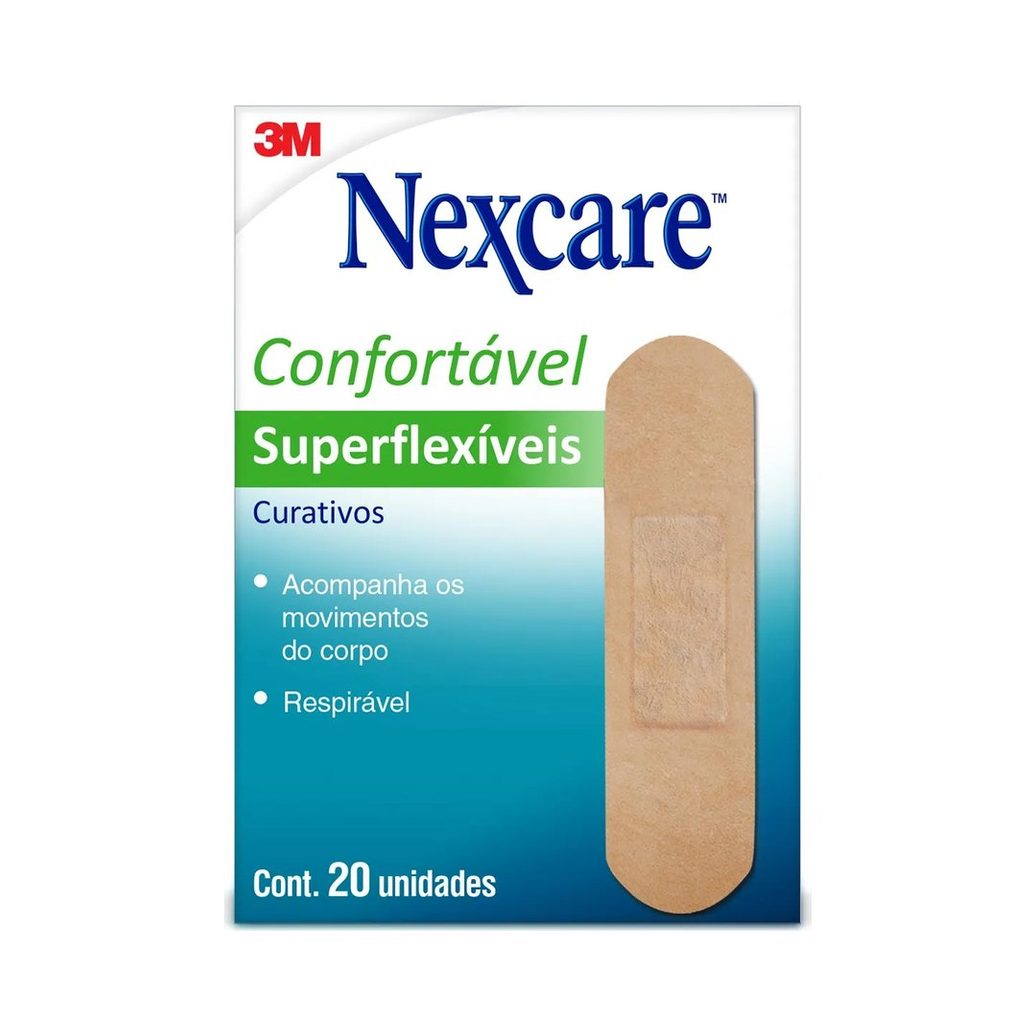 Curativos 3m Nexcare Superflexíveis Com 20 Unidades