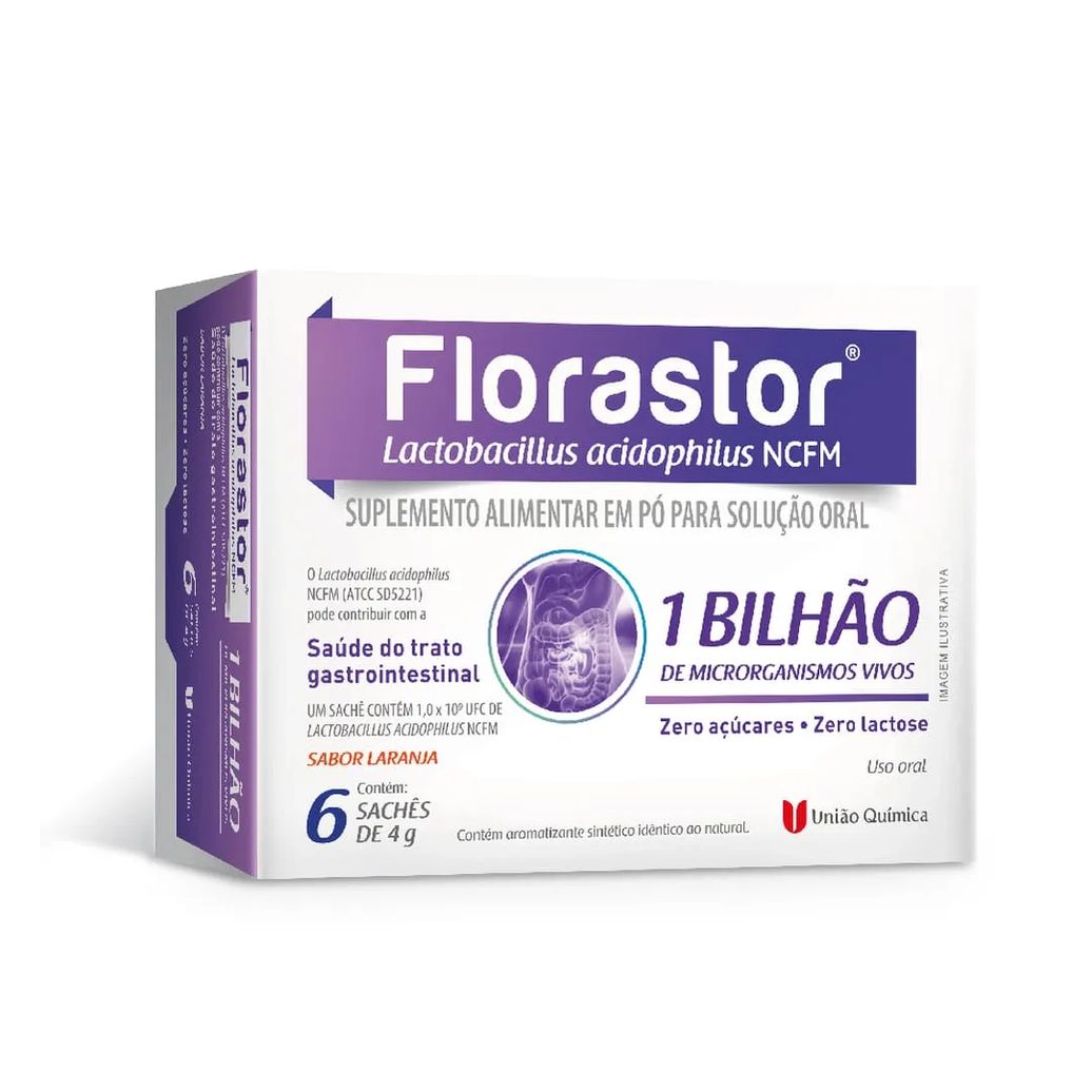 Florastor Com 6x4gr Saches 1bilhao Laranja