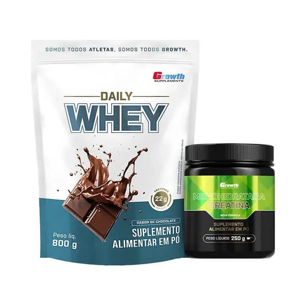 Kit Daily Whey 800g e Creatina Monohidratada 250g