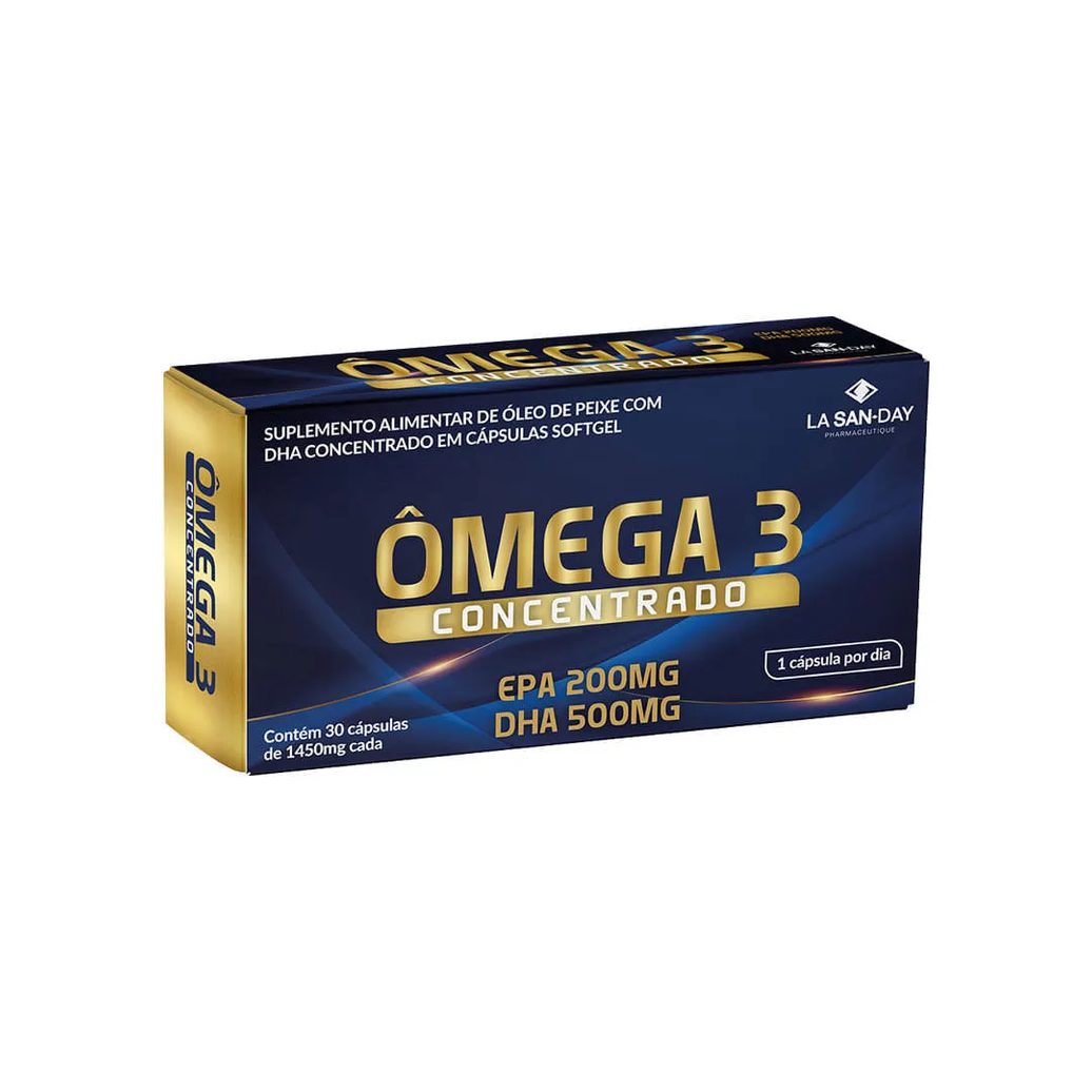 Omega 3 Concentrado Lasanday Com 30 Capsulas