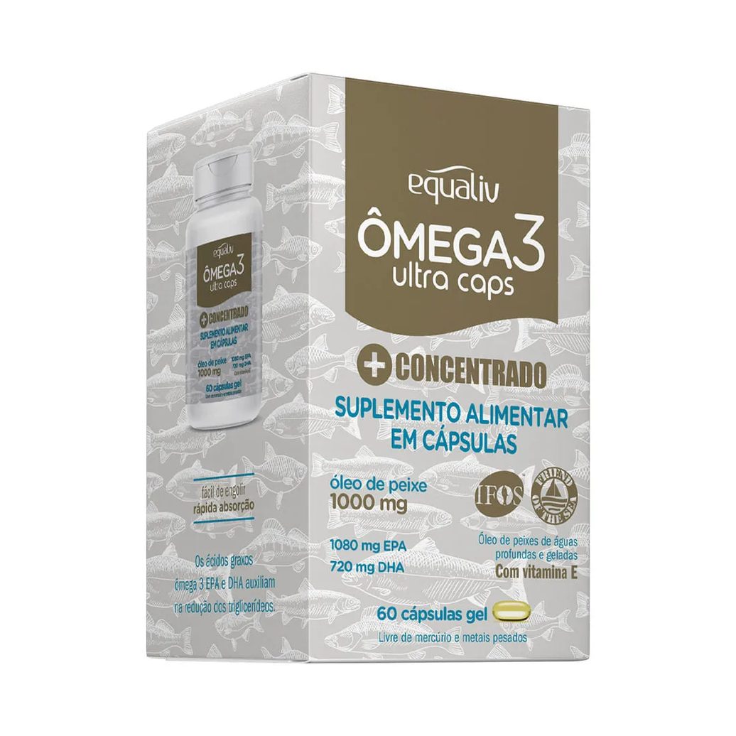 Omega 3 Ultra Caps Equaliv Com 60 Capsulas 1000mg