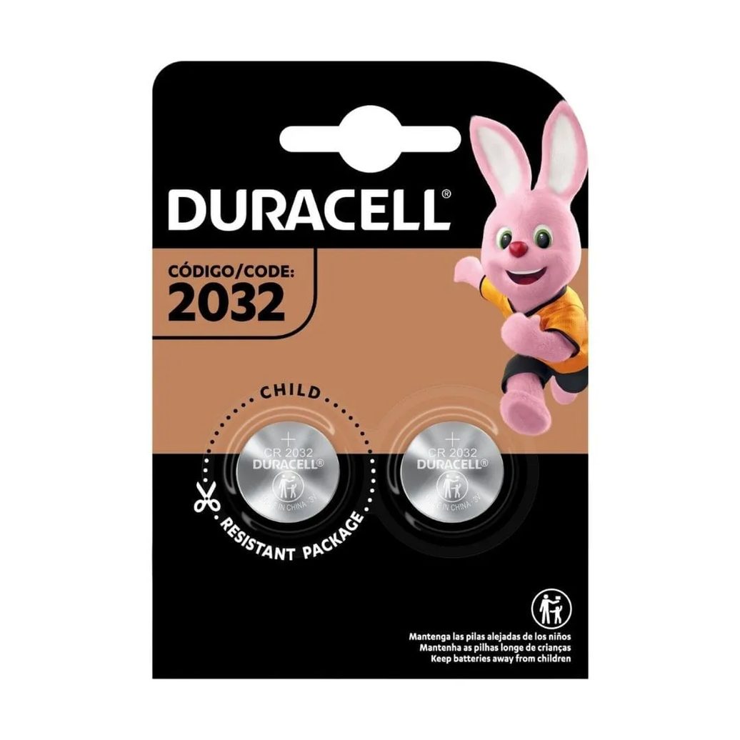 Pilha De Litio Cr2032 Duracell Com 2 Unidades